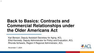 Contracts and Commercial Relationships under the Older Americans Act