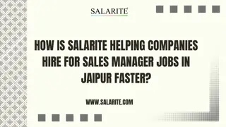 How is Salarite helping companies hire for sales manager jobs in Jaipur faster