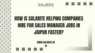 How is Salarite helping companies hire for sales manager jobs in Jaipur faster