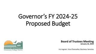 Governor's FY 2024-25 Proposed Budget and Budget Shortfall Overview