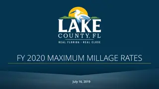 Lake County FY 2020 Millage Rates and Budget Summary