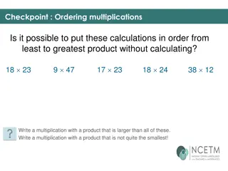 Ordering Multiplications and Understanding Fractions