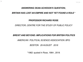 Britain's Role in a Changing World