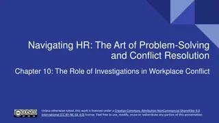 Workplace Conflict Resolution Investigations
