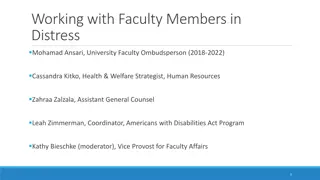 Managing Faculty Members in Distress: Support and Resources