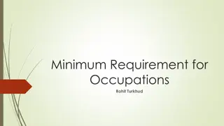 Key Requirements for Occupations Evaluation