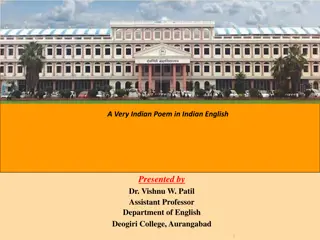 Indian English Poetry Reflections