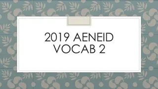Vocabulary from Aeneid: Nubes, Puppis, and More