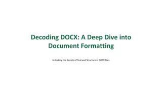 Unveiling Formatting Secrets in DOCX Files