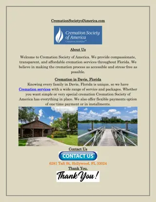 Davie, FL Cremation