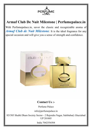 Armaf Club De Nuit Milestone  Perfumepalace.in
