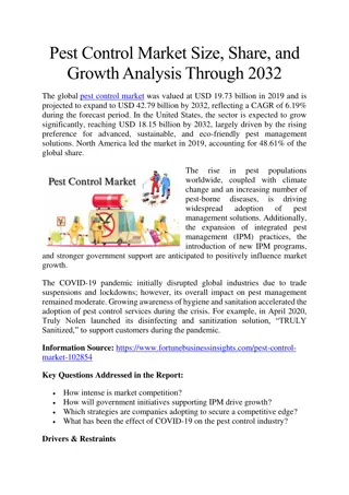 Pest Control Market Size, Share, and Growth Analysis Through 2032