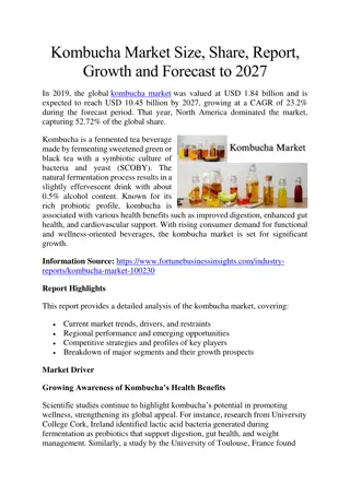 Kombucha Market Size, Share, Report, Growth and Forecast to 2027