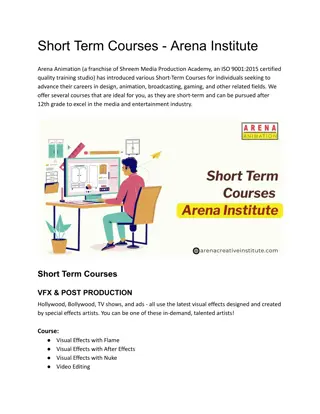 Short Term Courses - Arena Institute