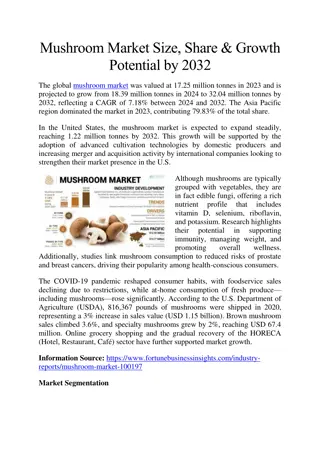 Mushroom Market Size, Share & Growth Potential by 2032