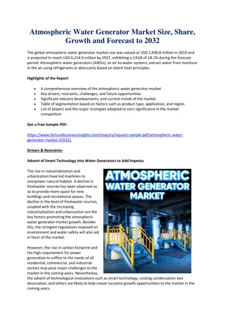 Atmospheric Water Generator Market Size, Share, Growth and Forecast to 2032