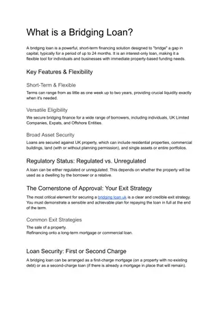 What is a Bridging Loan