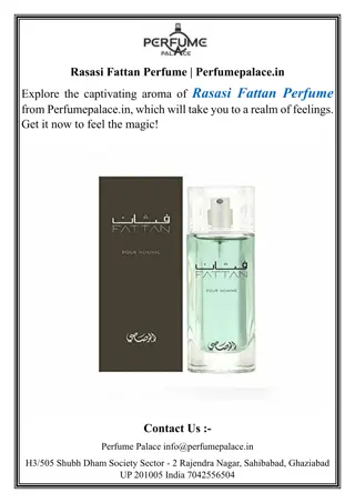 Rasasi Fattan Perfume  Perfumepalace.in