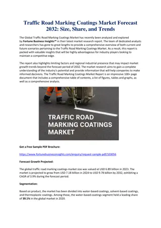 Traffic Road Marking Coatings Market Size, Share, and Industry Forecast to 2032