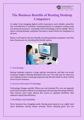 The Business Benefits of Renting Desktop Computers