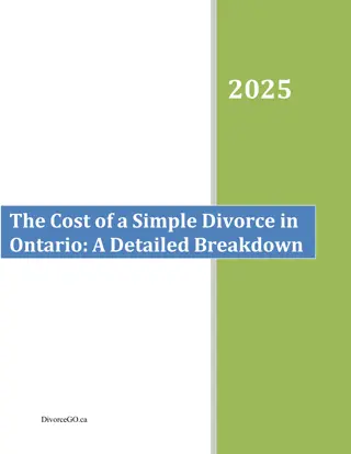 The Cost of a Simple Divorce in Ontario: A Detailed Breakdown