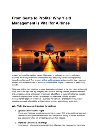 From Seats to Profits: Why Yield Management is Vital for Airlines