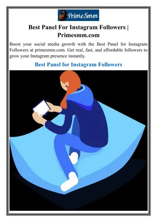 Best Panel For Instagram Followers  Primesmm