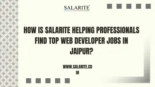 How is Salarite helping professionals find top web developer jobs in Jaipur
