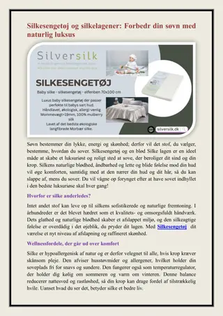 Silkesengetøj