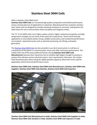 Stainless Steel 304H Coils