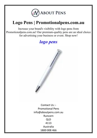 Logo Pens | Promotionalpens.com.au