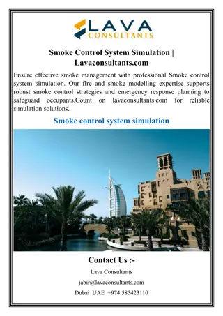 Smoke Control System Simulation  Lavaconsultants