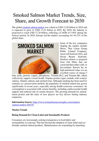Smoked Salmon Market Trends, Size, Share, and Growth Forecast to 2030