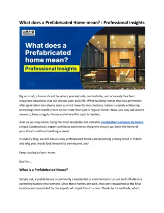 What does a Prefabricated home mean_ Professional Insights