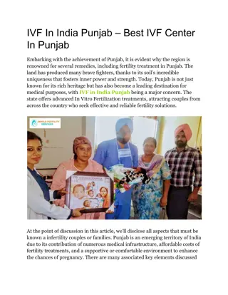 IVF In India Punjab – Best IVF Center In Punjab