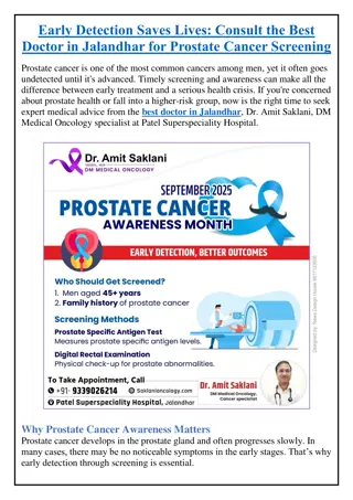 Early Detection Saves Lives: Consult the Best Doctor in Jalandhar