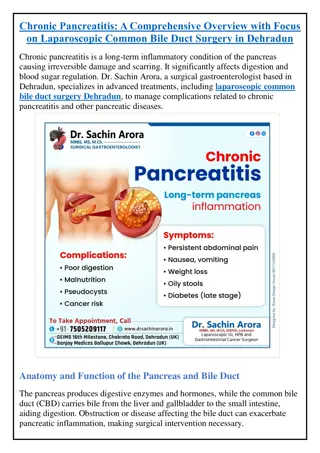 Chronic Pancreatitis: A Comprehensive Overview