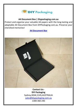 A4 Document Box  Diypackaging.com.au