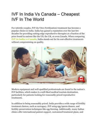 IVF In India Vs Canada – Cheapest IVF In The World