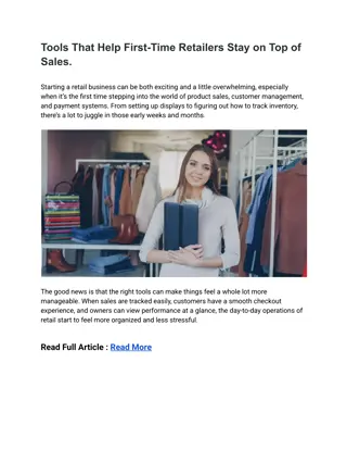 Tools That Help First-Time Retailers Stay on Top of Sales.