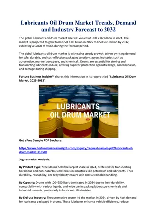 Lubricants Oil Drum Market Size, Share & Forecast to 2032: Industry Analysis and