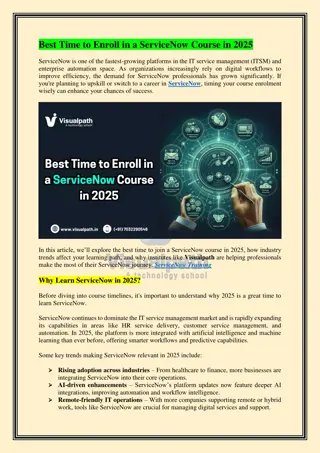 Get ServiceNow Online Training in Hyderabad with Visualpath