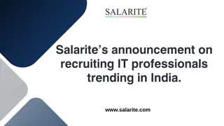 Salarite’s announcement on recruiting IT professionals trending in India.