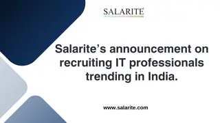 Salarite’s announcement on recruiting IT professionals trending in India.