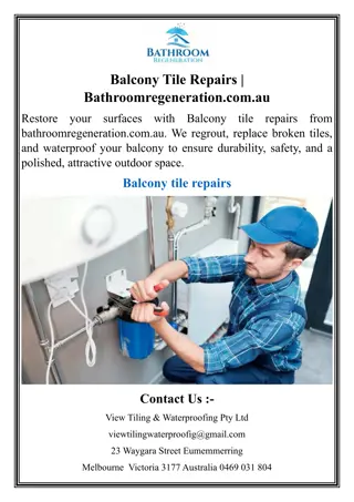 Balcony Tile Repairs​  Bathroomregeneration.com