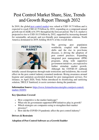Pest Control Market Share, Size, Trends and Growth Report Through 2032