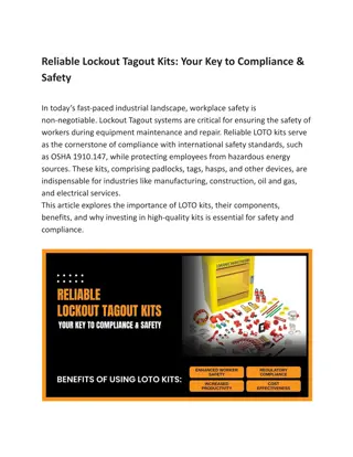 Reliable Lockout Tagout Kits Your Key to Compliance & Safety