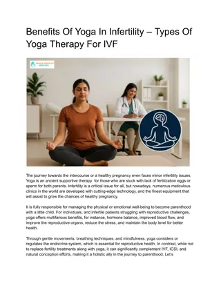 Benefits Of Yoga In Infertility – Types Of Yoga Therapy For IVF