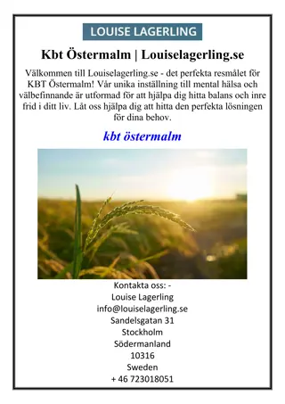 Kbt Östermalm | Louiselagerling.se