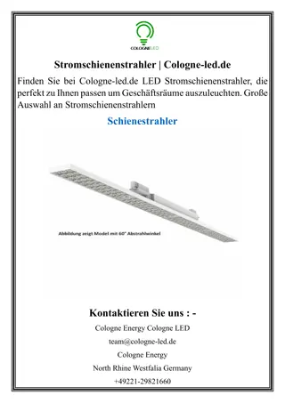 Stromschienenstrahler  Cologne-led.de